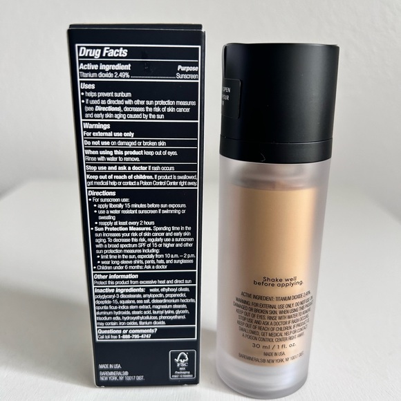 bareMinerals Original Liquid Mineral Foundation Broad Spectrum Spf 20 Medium Tan - Picture 4 of 11